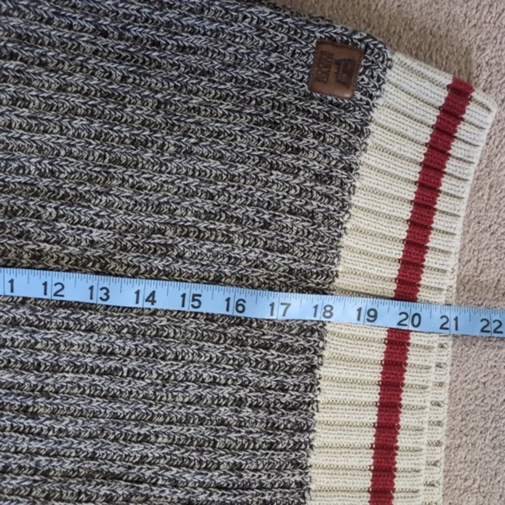 Roots Hiking Outdoor Cotton Cabin Cabincore Boxy Sweater L - Picture 3 of 7